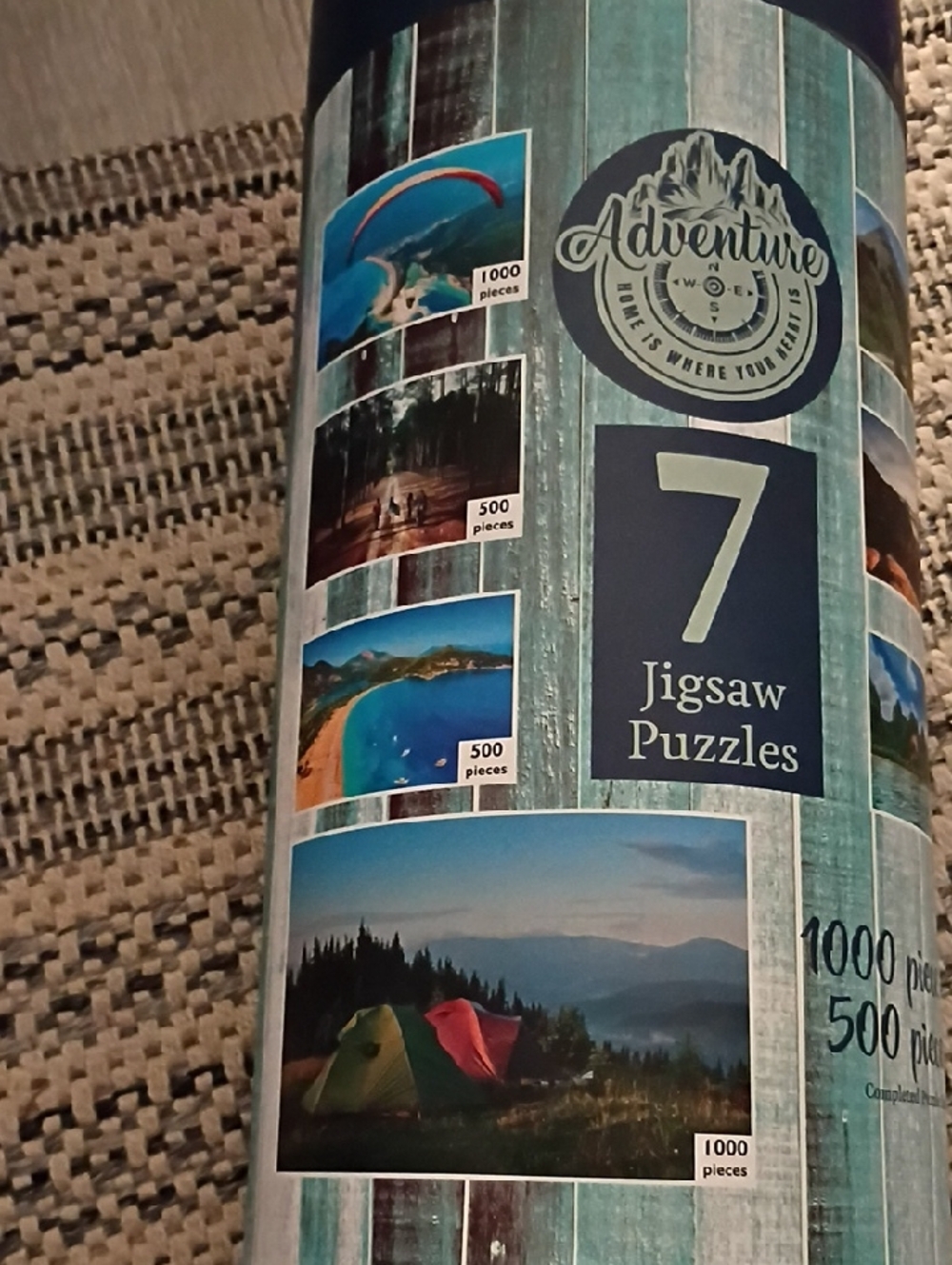 7 Jigsaw Puzzles Set - Teal/Blue